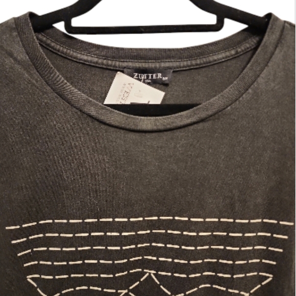 NEW Cowboy Boot Stitch Dress Side Slits Size Small/Medium Cowboycore Distressed - Picture 4 of 6